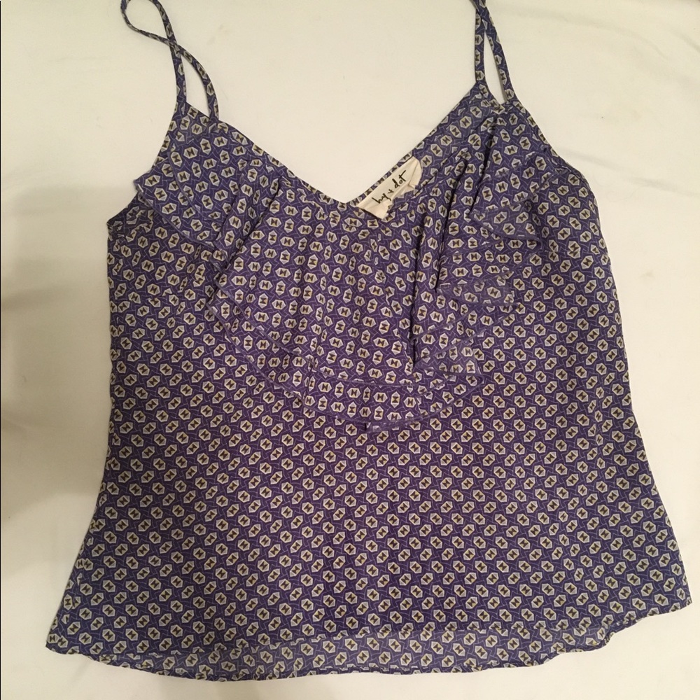 Geometric Ruffle Tank